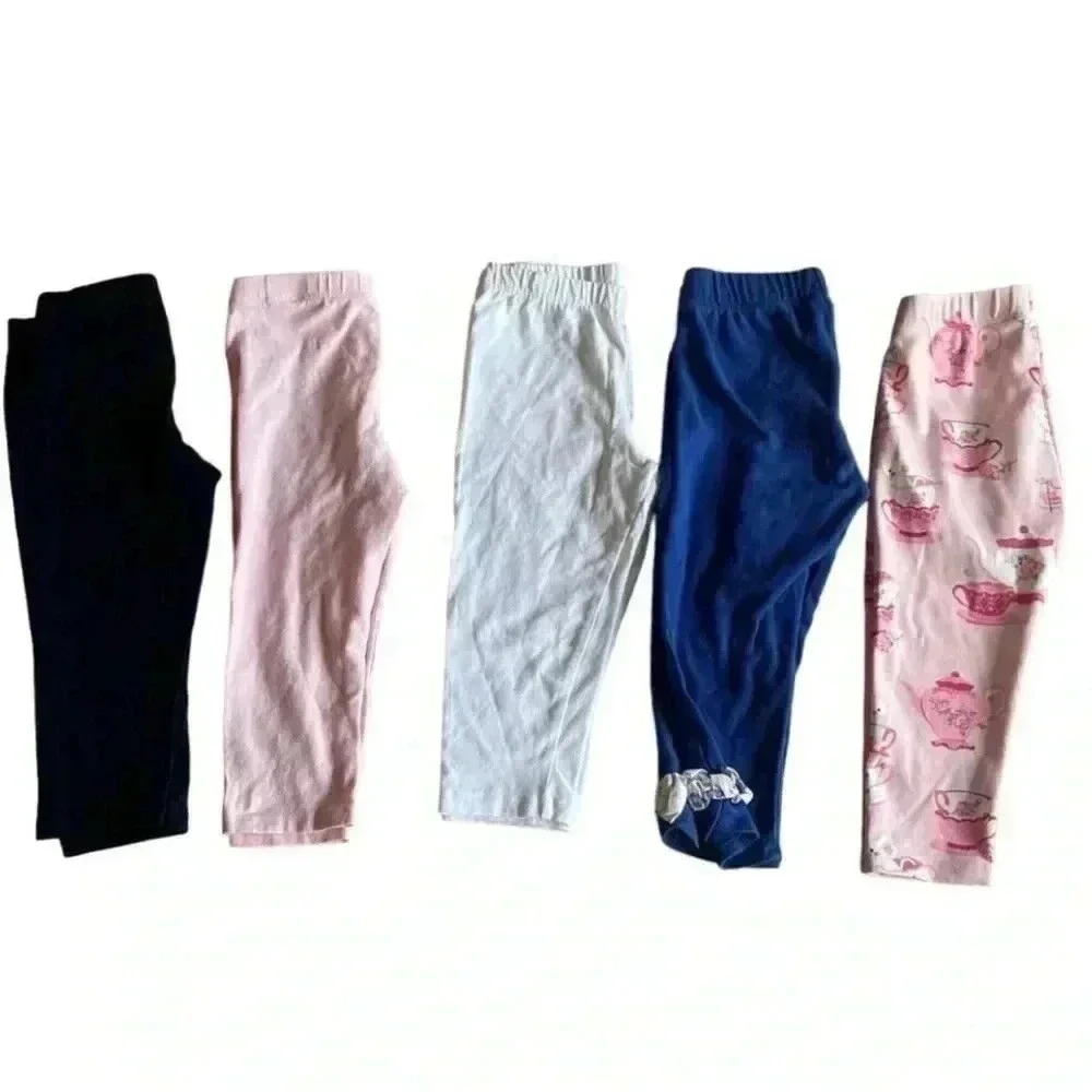 Gymboree Children’s Place Cotton Comfy Cropped Leggings Pairs SZ 5/6 #1652